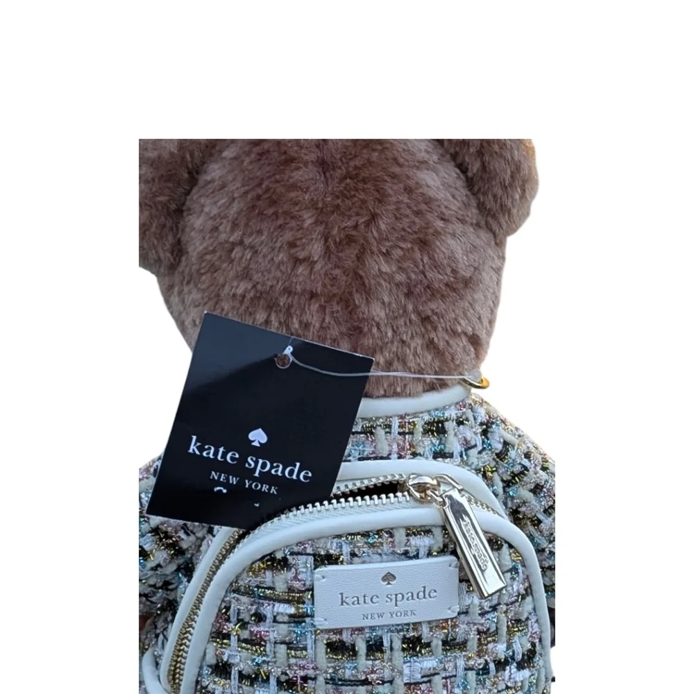 NWT NEW NOVELTY Kate Spade Brown Oh What Fun 3D Teddy Bear Tweed Jacket MSRP 449